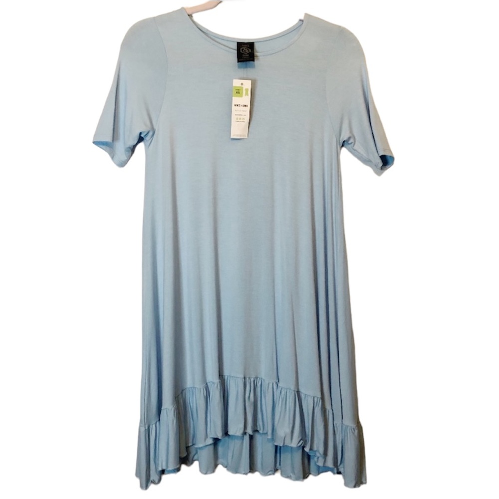 Agnes & Dora Baby Blue Ruffle Tunic